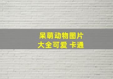 呆萌动物图片大全可爱 卡通